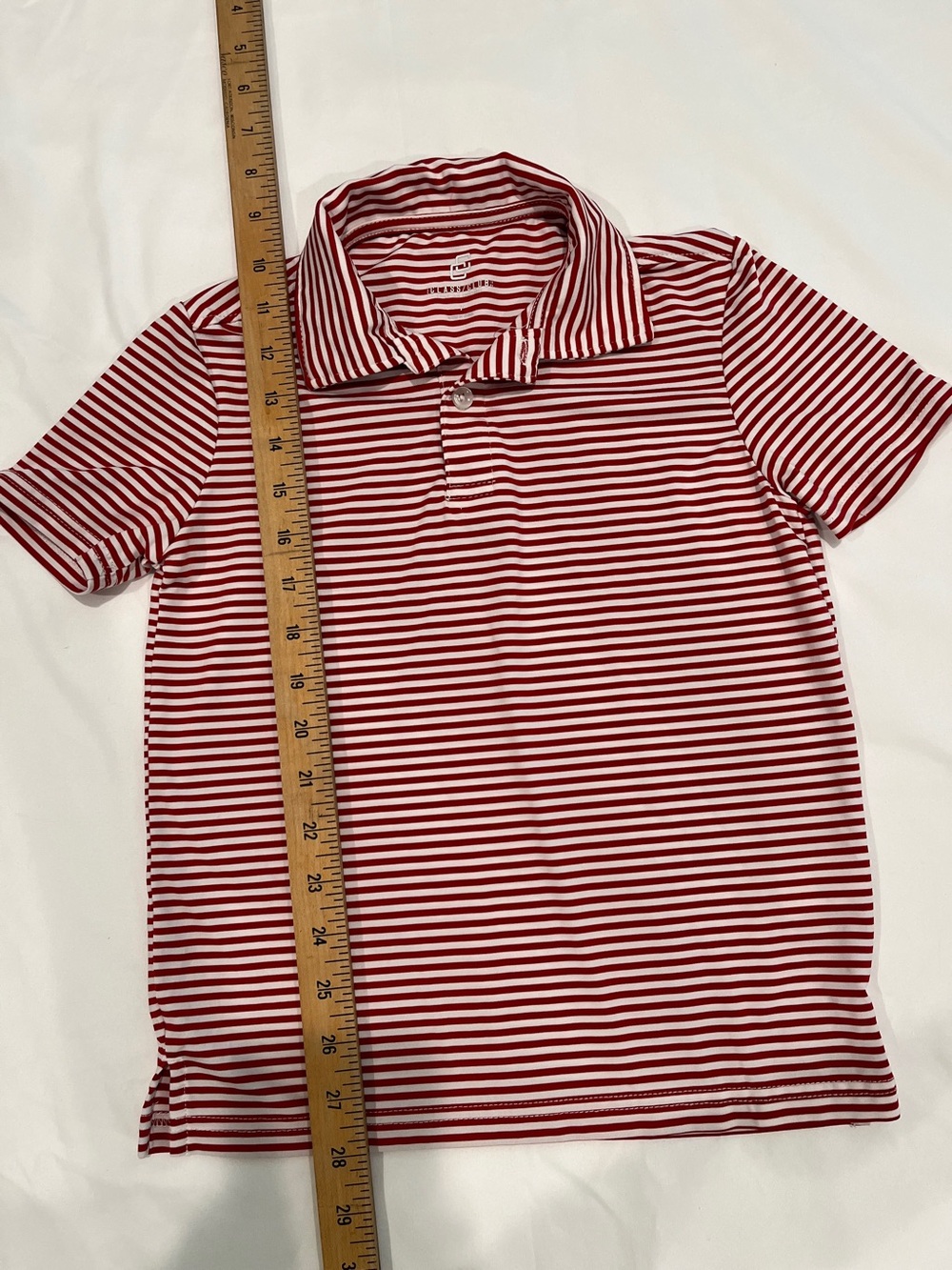Class Club BOYS Red and White Striped Polo SIZE 7